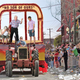 The second-place float in this year's parade cruises down Grand Plains' picturesque Main Street.